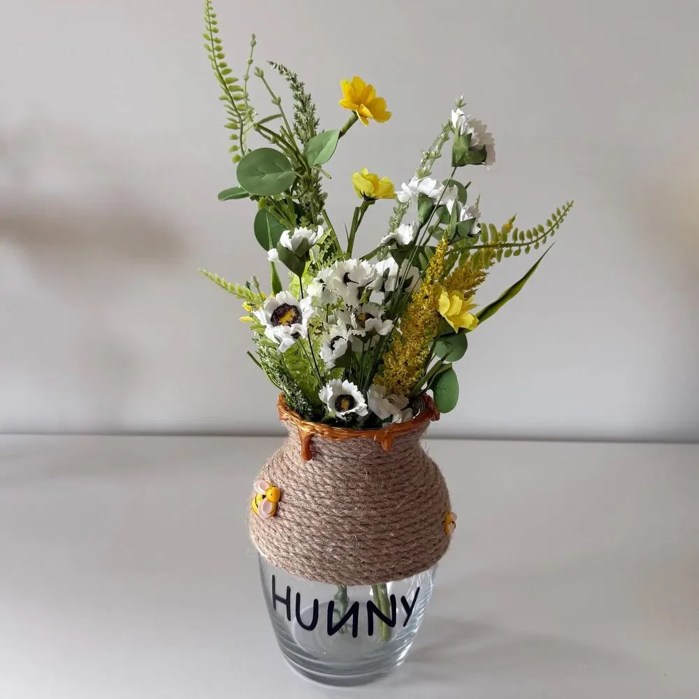 Handmade Winnie the Pooh Honey Pot Vase, Baby Shower Decor, Birthday Party